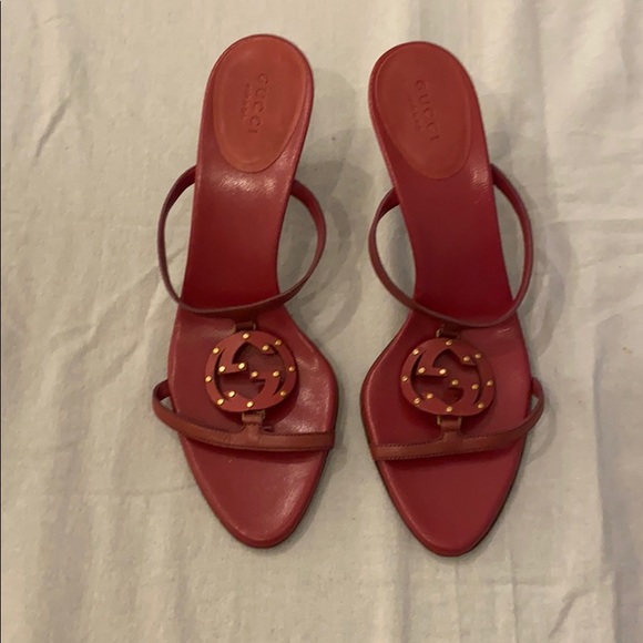 Auth Vintage Gucci Dark Pink Sandal